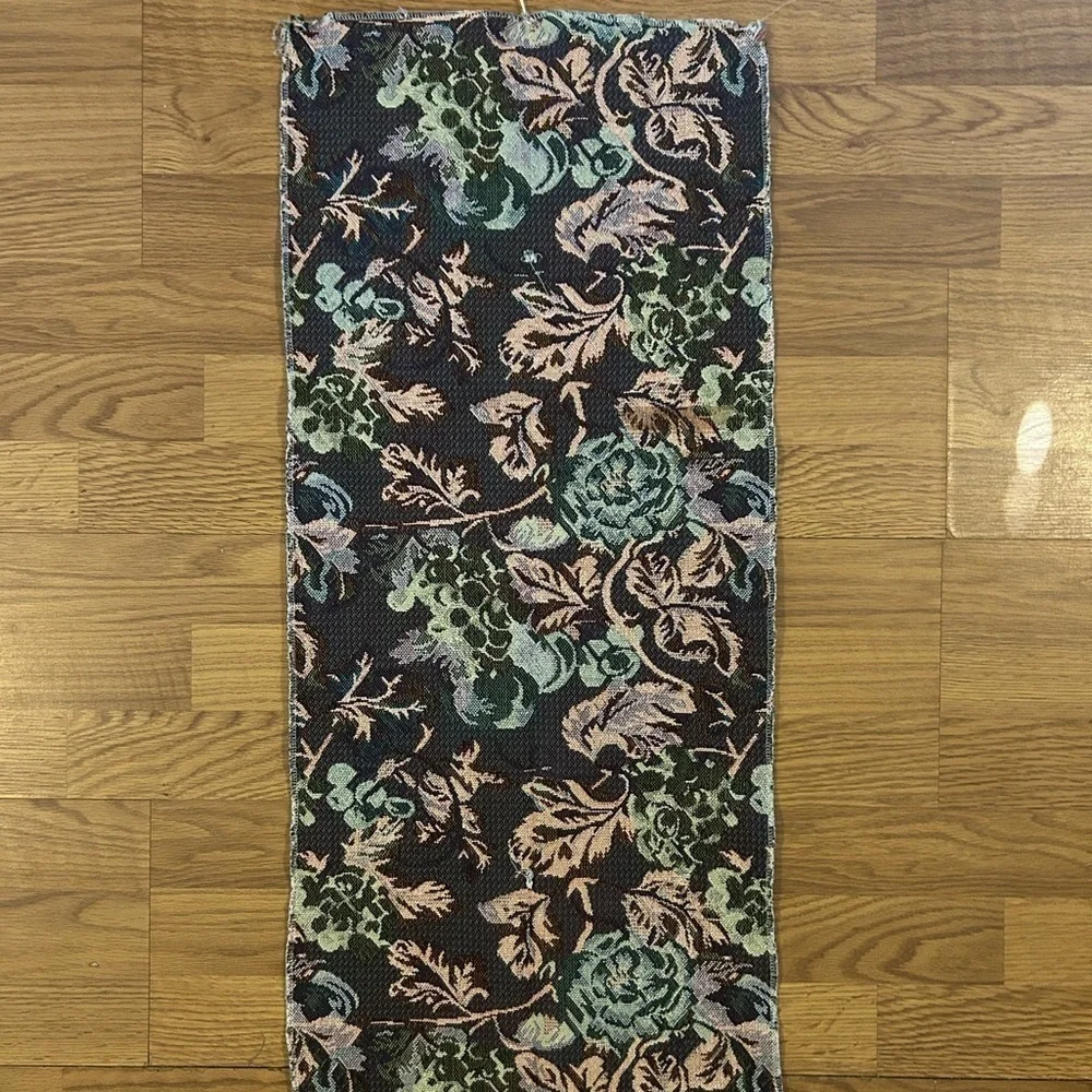 Vintage Floral Tapestry Panel Botanical Jacquard Wall Hanging Cottagecore Decor